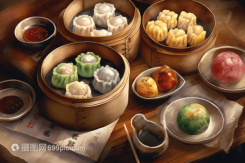 五顏六色的中式點心 傳統(tǒng)與藝術(shù)的融合